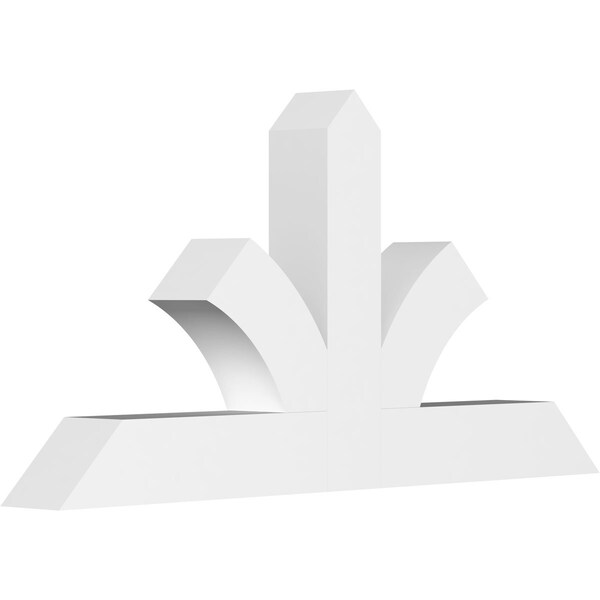 Ekena Millwork Richland Architectural Grade PVC Gable Bracket, 60"W x 30"H x 6"D x 6"F, 12/12 Pitch GBP060X30X0606RIC00 - main